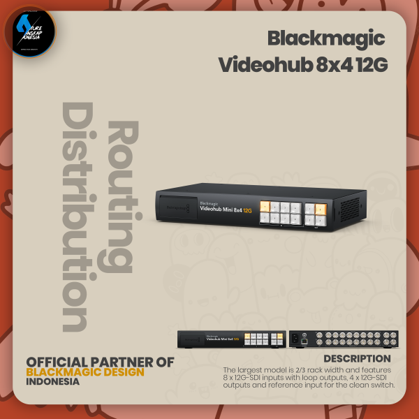 Blackmagic Videohub Mini 8x4 12G